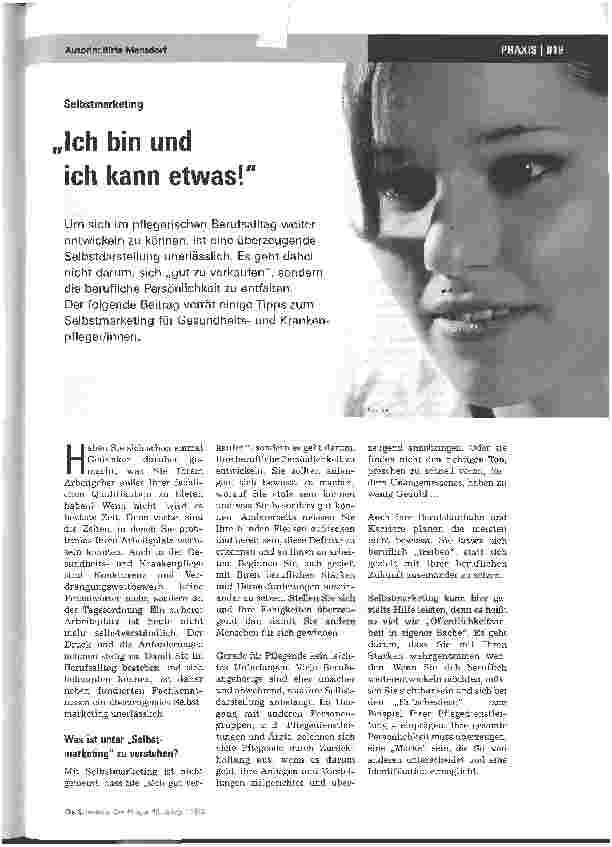 Vorschauseite 1: Ich bin und ich kann etwas!