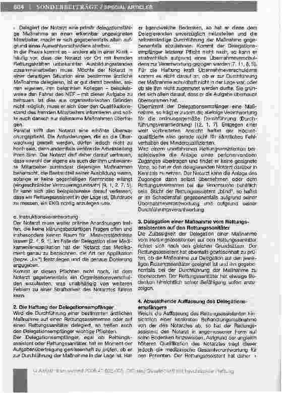 Vorschauseite 3: Strafrechtliche Probleme der Zusammenarbeit von (Not)Ärzten und Mitarbeitern des Rettungsdienstes