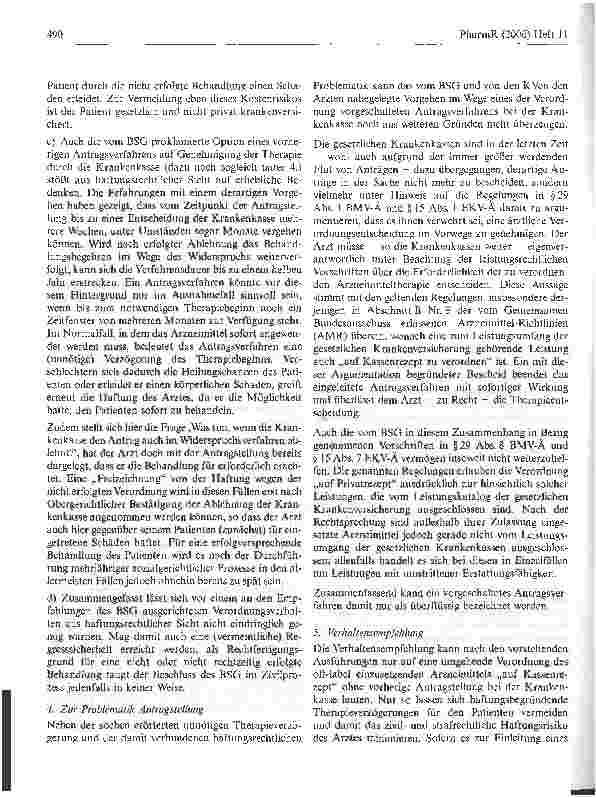 Vorschauseite 4: Neuigkeiten zum off-label-use (Teil 2) Zu den Entwicklungen in der Rechtsprechung und deren Auswirkungen auf die Praxis -