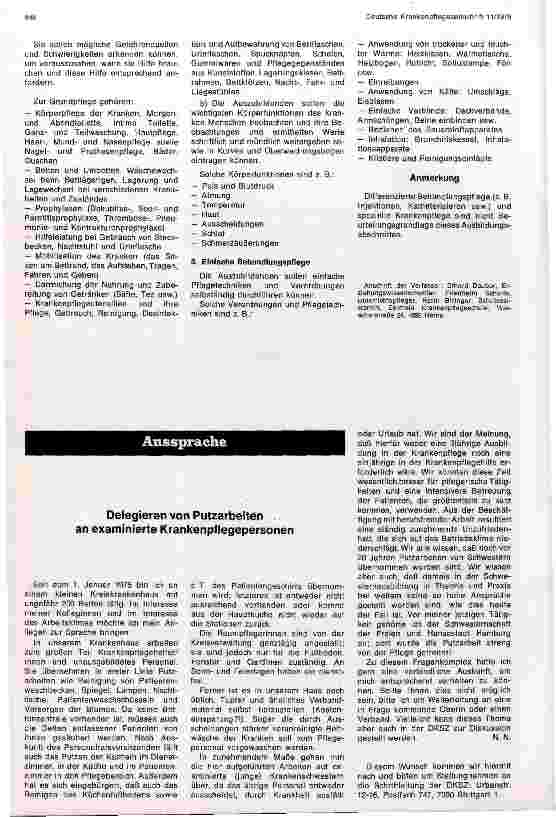 Vorschauseite 4: Vorstellung eines neuen Beurteilungsbogens für Krankenpflegeschüler/in