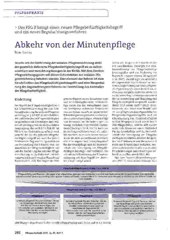 Vorschauseite 1: Abkehr von der Minutenpflege