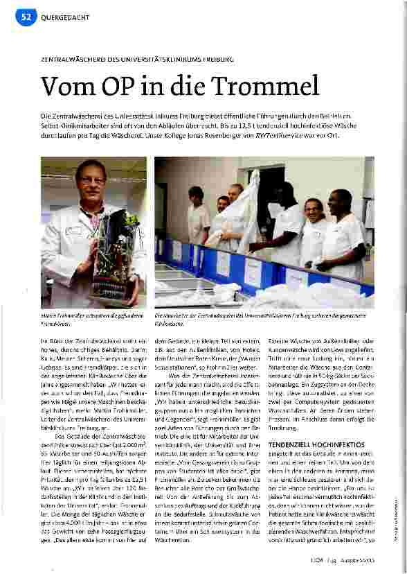 Vorschauseite 1: Vom OP in die Trommel