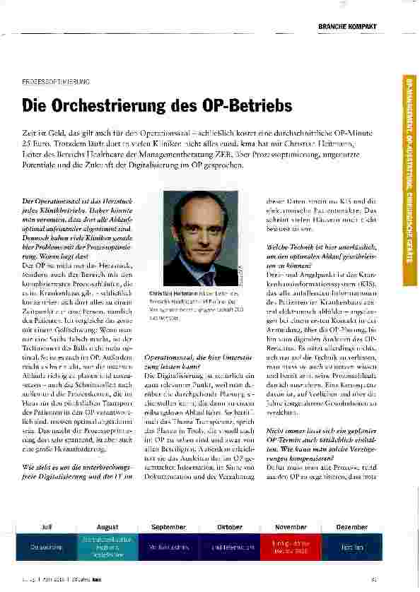 Vorschauseite 1: Die Orchestrierung des OP-Betriebs