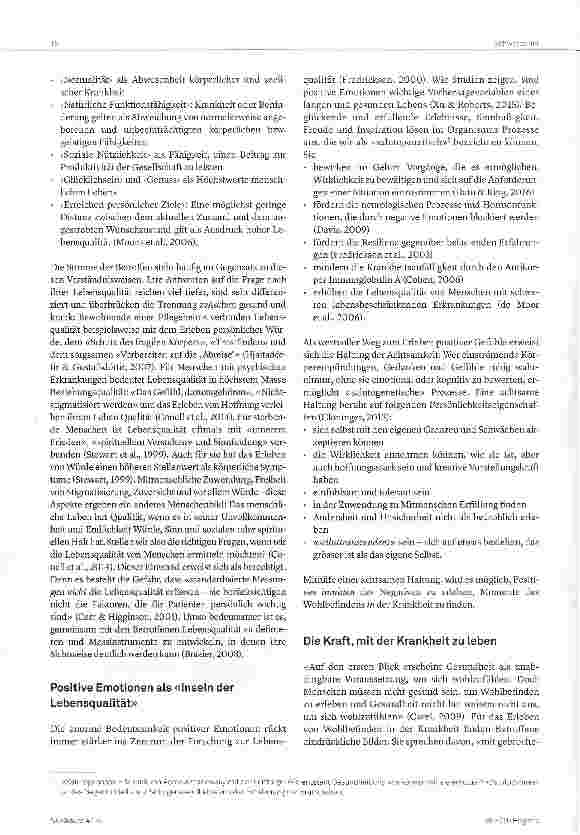Vorschauseite 2: Lebensqualität: «Mit gebrochenen Flügeln fliegen lernen...»