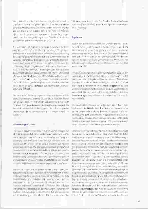Vorschauseite 2: Qualitätssicherung der palliativen Pflege und Betreuung in den Wohnheimen der Behindertenhilfe