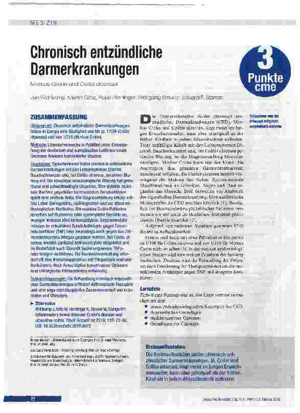 Vorschauseite 1: Chronisch entzündliche Darmerkrankungen