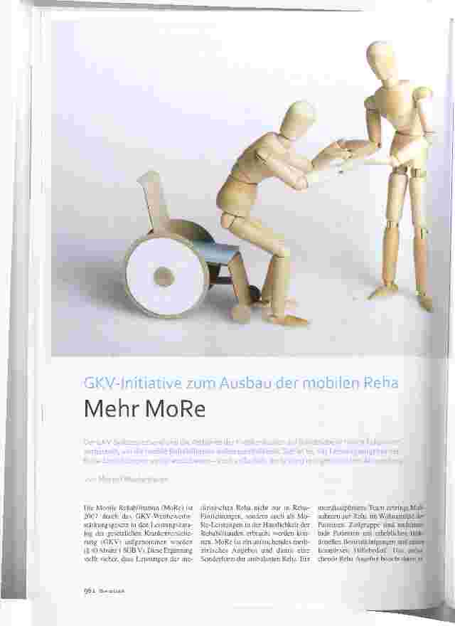 Vorschauseite 1: GKV-Initiative zum Ausbau der mobilen Reha Mehr MoRe