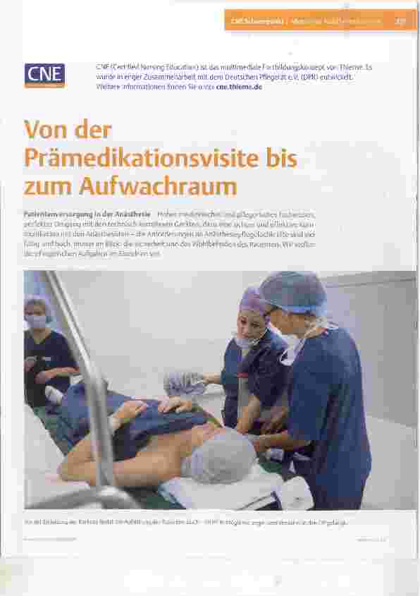 Vorschauseite 1: Von der Prämedikationsvisite bis zum Aufwachraum