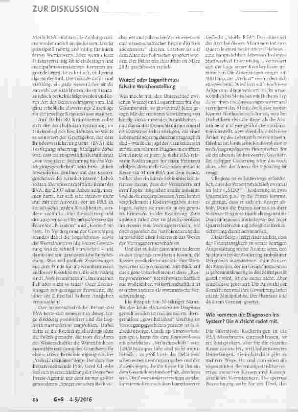 Vorschauseite 2: Auswahl der Krankheitsarten im RSA aus Sicht der TK