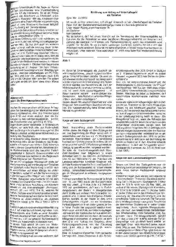Vorschauseite 2: Finanzierung der Fortbildung zur Unterrichtskraft Ein Rechtsstreit mit dem Arbeitsamt