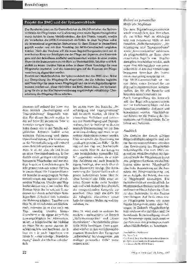 Vorschauseite 5: Pflegebedürftigkeit muss neu definiert werden