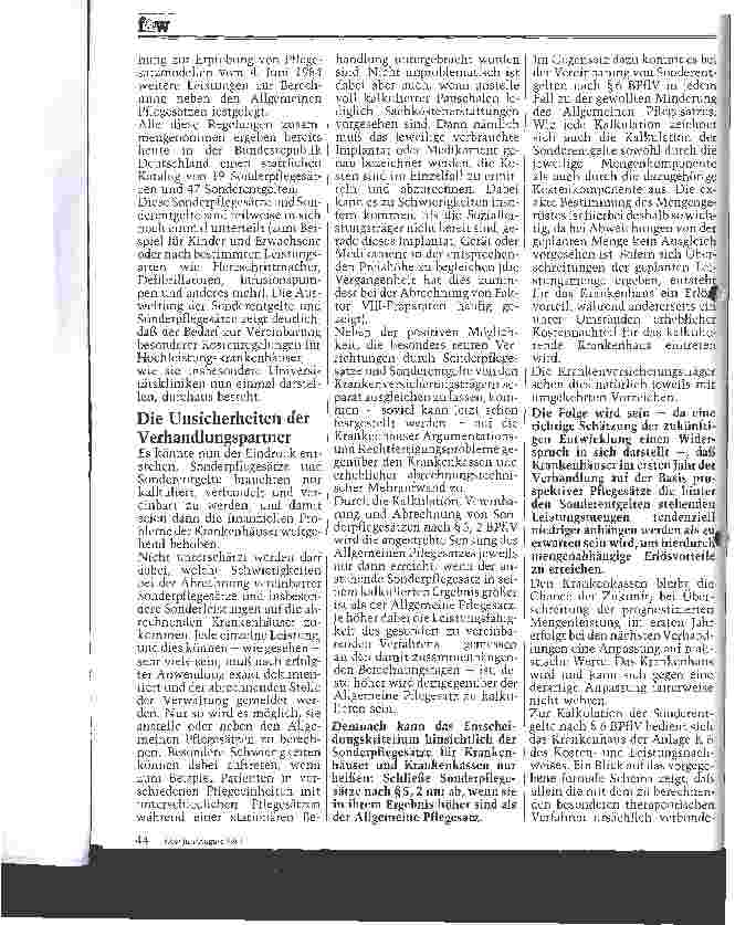 Vorschauseite 3: Vereinbarung von Sonderpflegesätzen und Sonderentgelten I. Möglichkeiten der Krankenhäuser