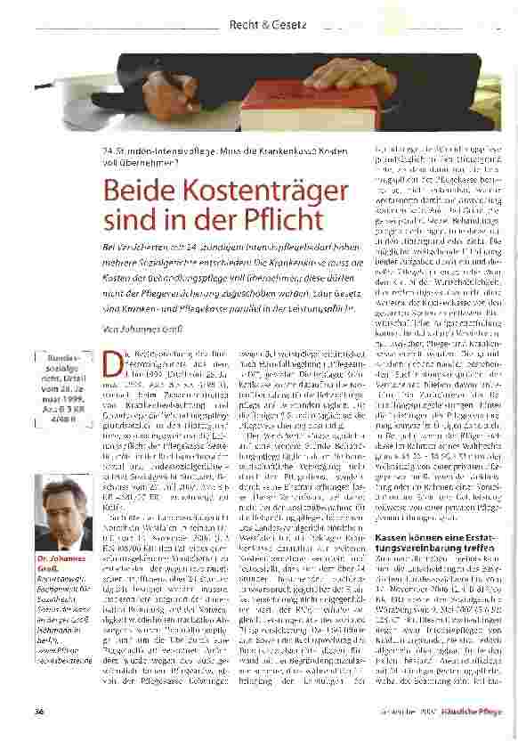 Vorschauseite 1: Beide Kostenträger sind in der Pflicht