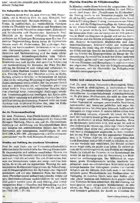 Vorschauseite 2: Bericht über die Fortbildungslehrgänge des Bayerischen Schwesternausschusses in München und Nürnberg im Oktober 1966