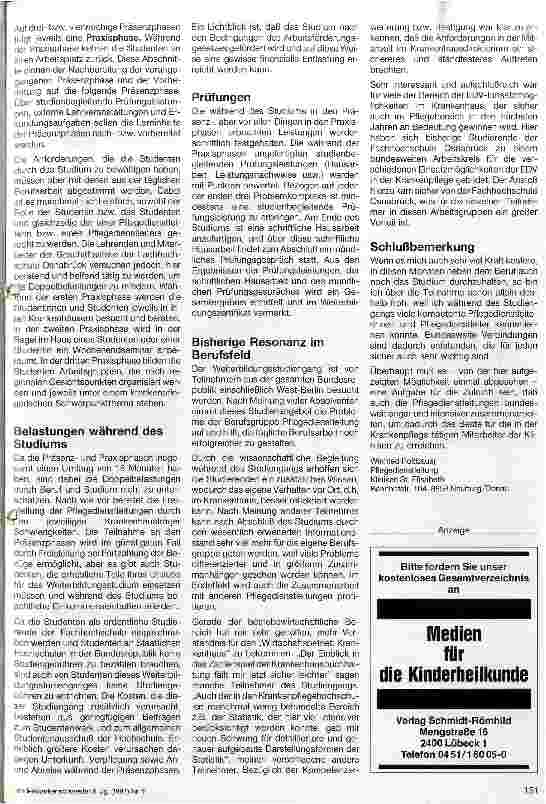 Vorschauseite 2: Weiterbildungsstudium Pflegedienstleitung im Krankenhaus an der Fachhochschule Osnabrück