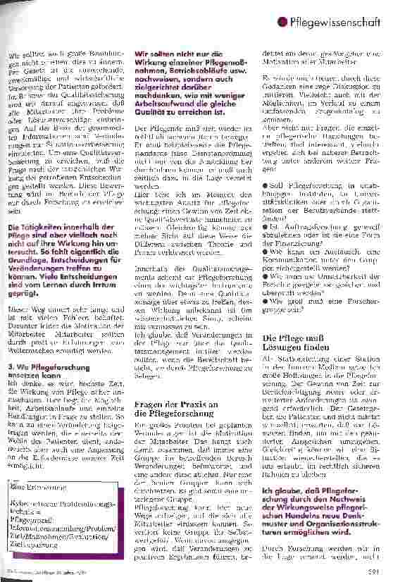 Vorschauseite 2: Plädoyer für Pflegeforschung als Instrument des Qualitätsmanagements