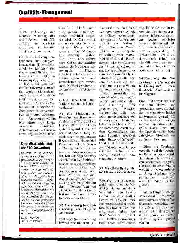 Vorschauseite 2: Infektionsstatistik - Pflichtübung? Selbsttäuschung?
