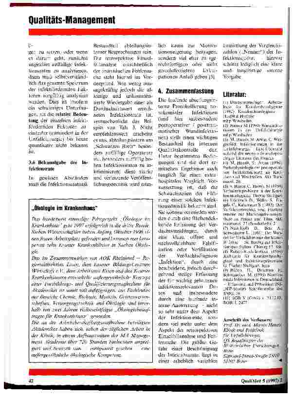 Vorschauseite 4: Infektionsstatistik - Pflichtübung? Selbsttäuschung?