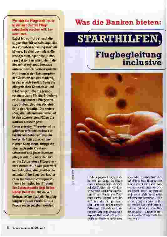 Vorschauseite 1: Was die Banken bieten: Starthilfen, Flugbegleitung inklusive