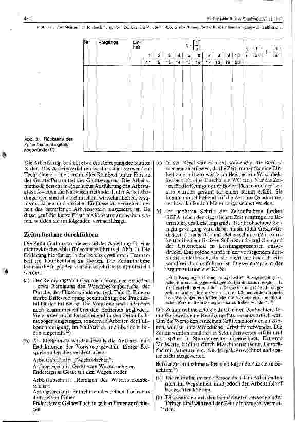 Vorschauseite 4: Arbeitszeitplanung für die Krankenhausreinigungein Fallbeispiel