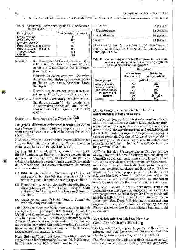 Vorschauseite 6: Arbeitszeitplanung für die Krankenhausreinigungein Fallbeispiel