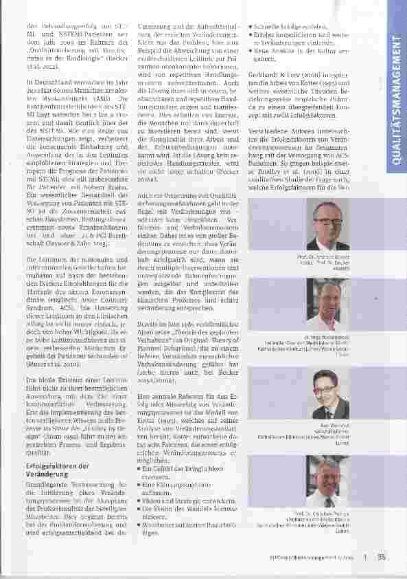 Vorschauseite 2: Gut ist nicht gut genug Gelebtes Qualitätsmanagement in der Kardiologie Teil I: Innerklinisches Fallreview