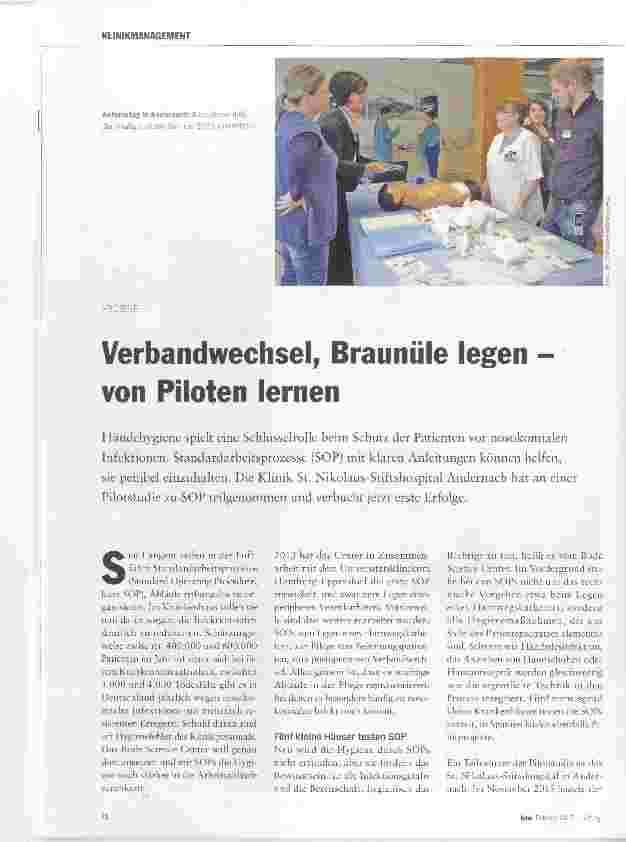 Vorschauseite 1: Verbandwechsel, Braunüle legen - von Piloten lernen