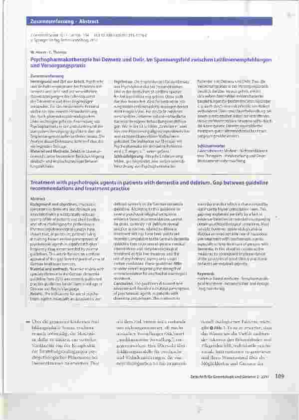 Vorschauseite 4: Psychopharmakotherapie bei Demenz und Delir