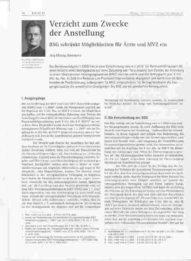 Vorschauseite 1: Verzicht zum Zwecke der Anstellung