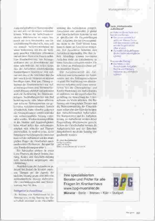 Vorschauseite 4: Teil 3 der Serie „Professioneller Aufsichtsrat Mit Standards zur Routine