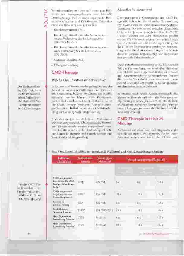 Vorschauseite 3: CMD: Verordnung von Physiotherapie