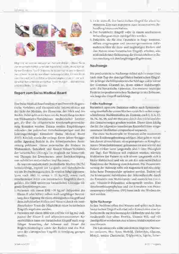 Vorschauseite 2: Wichtige Aspekte in der Nachsorge nach bariatrischen Operationen