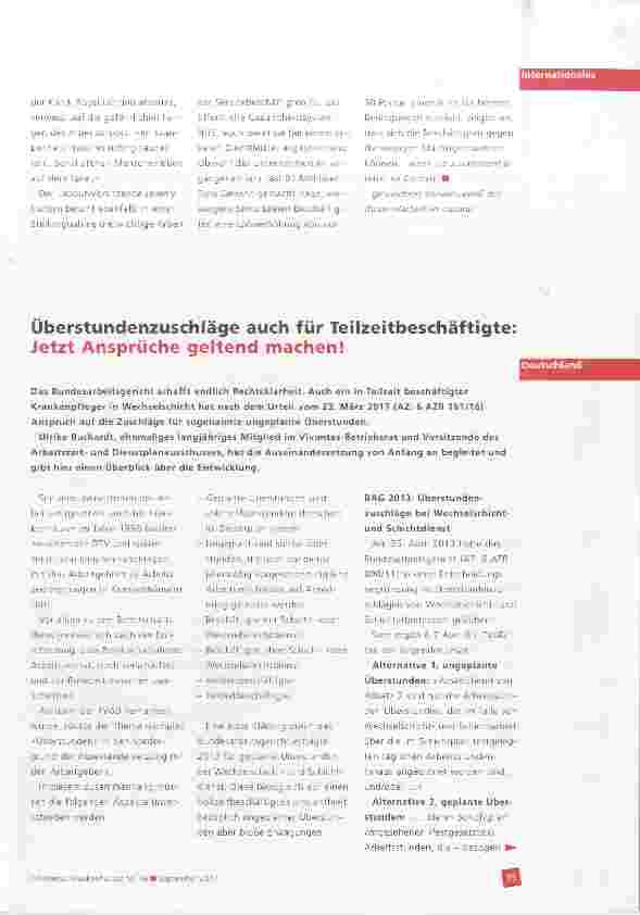 Vorschauseite 1: Überstundenzuschläge auch für Teilzeitbeschäftigte: Jetzt Ansprüche geltend machen!