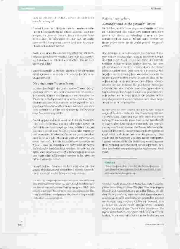 Vorschauseite 4: Trauerstörung Wenn der Trauerfluss gestört ist