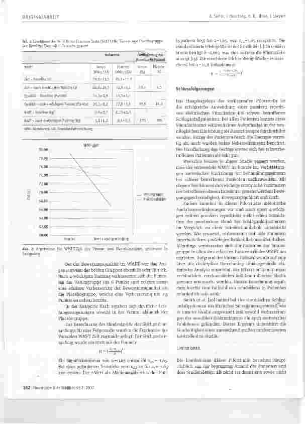Vorschauseite 4: Passive repetitive sensible elektrische Stimulation zur Verbesserung motorischerFunktionen nach Schlaganfall eine Pilotstudie