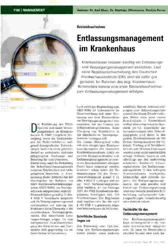 Vorschauseite 1: Entlassungsmanagement im Krankenhaus