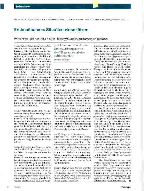 Vorschauseite 1: Erstmaßnahme: Situation einschätzen