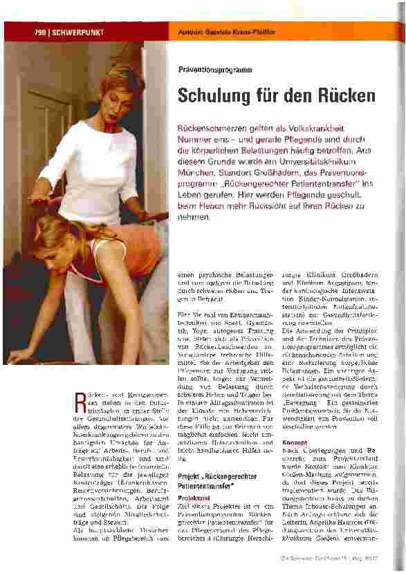 Vorschauseite 1: Schulung für den Rücken