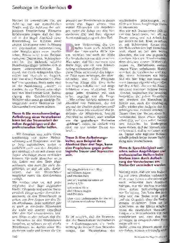 Vorschauseite 4: Aufbahrung und Abschiednehmen Aufgabe der Pflegenden gegenüber den Verstorbenen