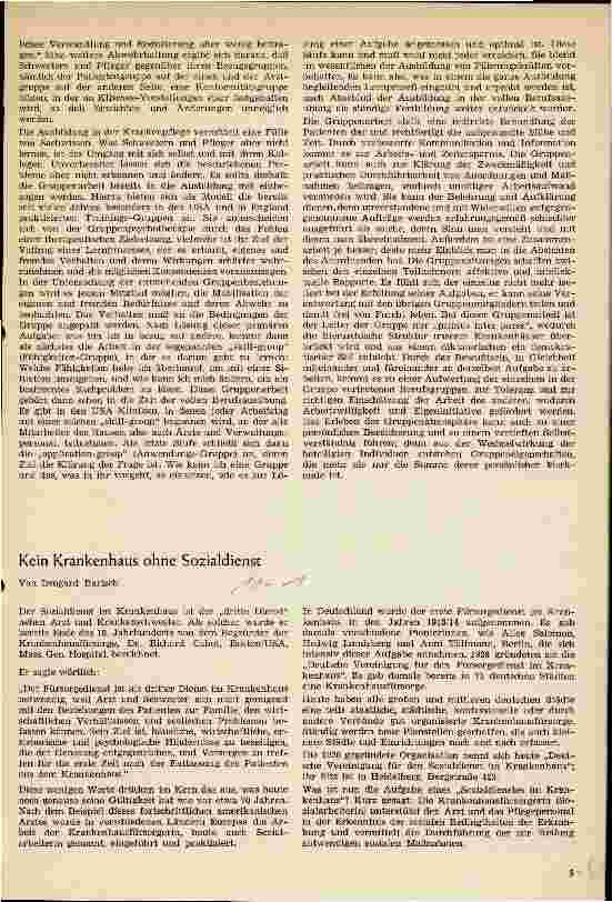 Vorschauseite 1: Kein Krankenhaus ohne Sozialdienst