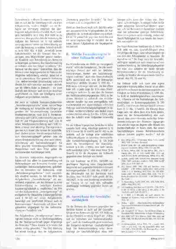 Vorschauseite 2: Die Stellung von Betreuern und (Vorsorge-)Bevollmächtigten gegenüber Behörden