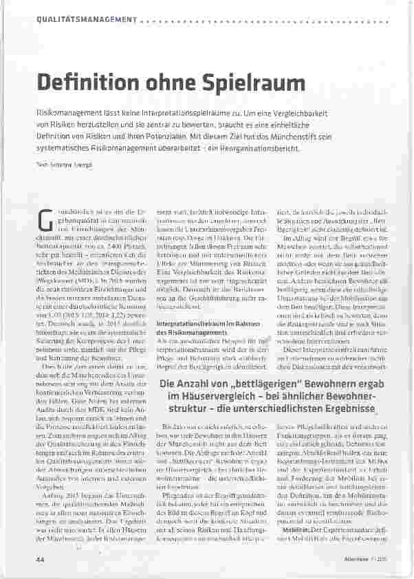 Vorschauseite 1: Definition ohne Spielraum