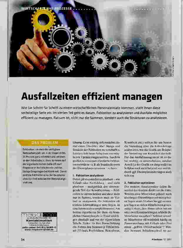 Vorschauseite 1: Ausfallzeiten effizient managen