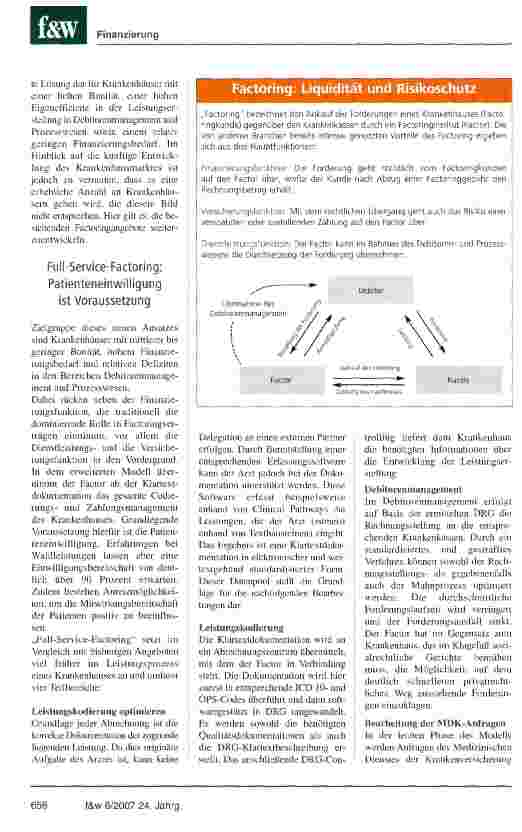 Vorschauseite 2: Full-Service-Factoring für Krankenhäuser