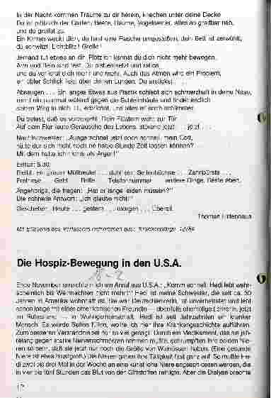 Vorschauseite 1: Die Hospiz-Bewegung in den U.S.A.