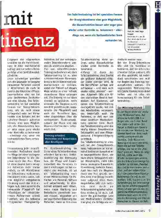 Vorschauseite 2: Patienten mit Harninkontinenz Das verschwiegene Leiden