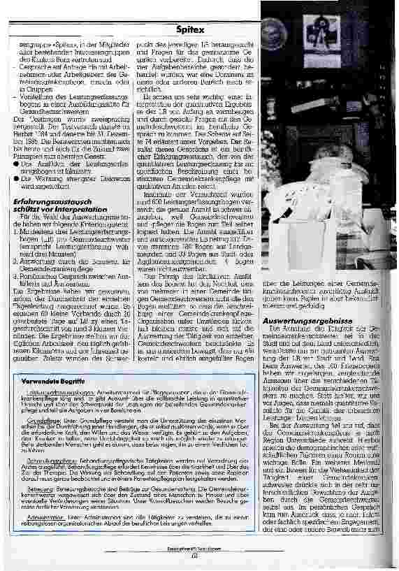 Vorschauseite 2: Gespräch muß Statistik ergänzen Im Kanton Bern wurde Leistungserfassungsbogen getestet