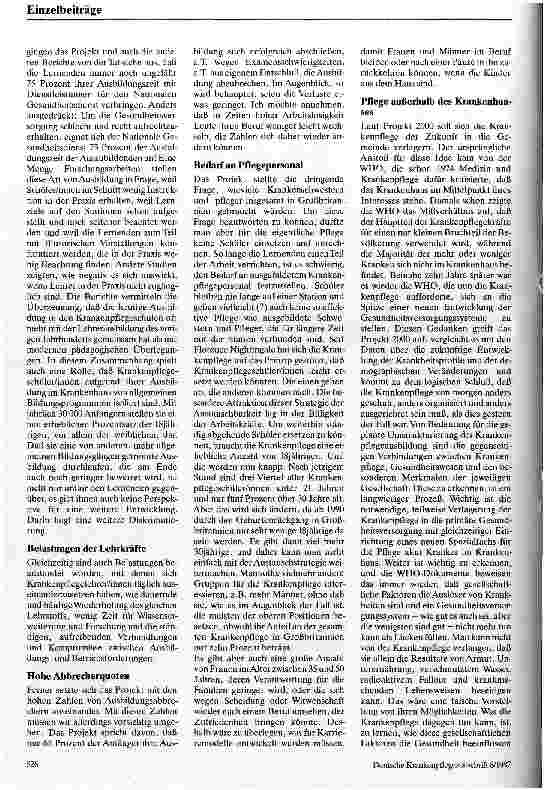 Vorschauseite 4: Das Projekt 2000 Pläne für die Umstruktuierung der britischen Krankenpflege