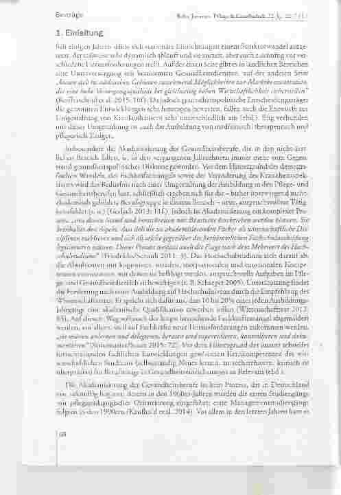 Vorschauseite 2: Entwicklung berufsbegleitender Studiengänge in den Pflegeund Gesundheitswissenschaften die Zielgruppen und der Bedarf an Lernergebnissen