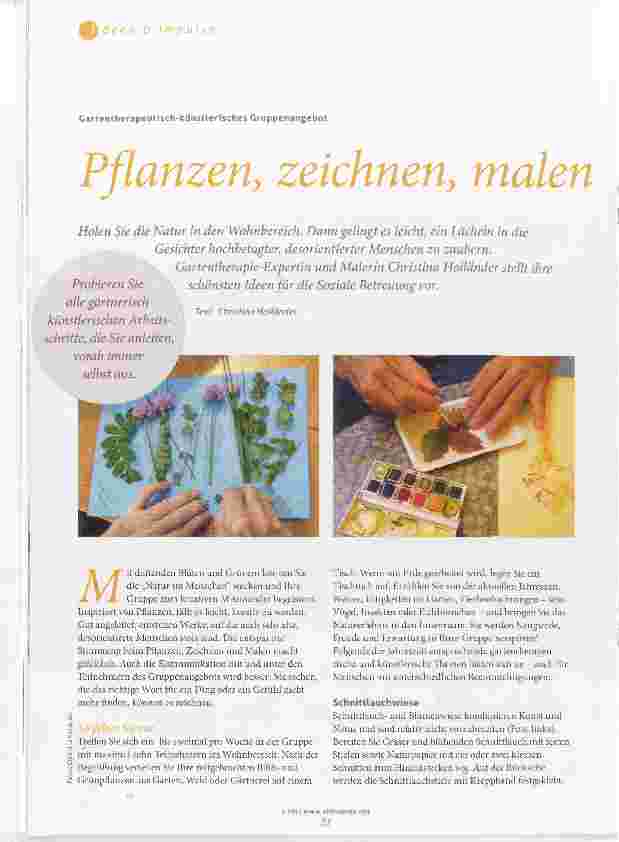 Vorschauseite 1: Pflanzen, zeichnen, malen